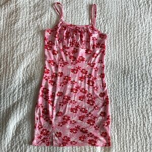 SHEIN Pink and Red Floral Chemise
